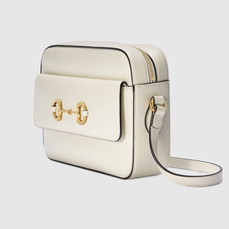 Gucci Horsebit 1955 Small Shoulder Bag 645454 White